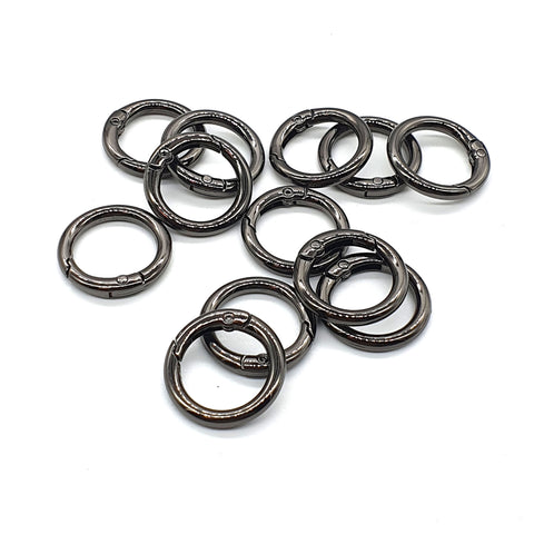 Moschettone in metallo anello 23/LB001 Conf. da 4 pezzi