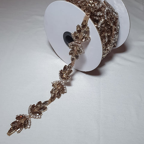 Crystal Castle Chaton Cup Chain per abbigliamento abito da sposa passamaneria  decorativa artigianato fai da te cucire strass Trim By The Yard